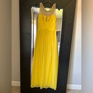 BCBG long yellow dress in size-medium or Large